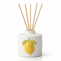 Bouteille diffuseur d'arômes en céramique personnalisée au design citron, style européen, récipient décoratif pour cadeaux, vente en gros