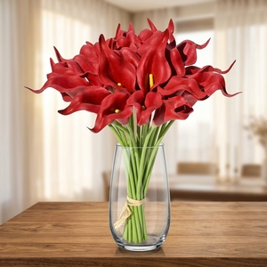 Fiori di Calla Artificiali Realistici OEM/ODM in PU con Bordo Arrotolato per Matrimoni, <span class=keywords><strong>San</strong></span> <span class=keywords><strong>Valentino</strong></span> e Decorazioni Domestiche - Product Image 1