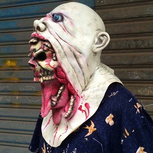 DAMAI Masque de Latex Biochimique Charlie Horreur pour Halloween, Masque Complet Tête de Tueur de Chair, Accessoire de Fête Masquée, Cosplay, Farce - Product Image 3