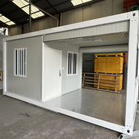Petite maison de luxe de 20 pieds Mini conteneur de vie mobile préfabriqué Panneau sandwich de haute qualité en acier pour la cuisine