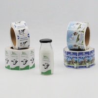 Autocollant en vinyle adhésif imperméable personnalisé imprimé sur mesure pour les bouteilles de jus, de vin, de bière et de café avec impression numérique