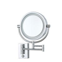 Cermin Rias LED Chrome Modern IP44 Berbahan Aluminium dengan Stand, Saklar Sensor Sentuh, Anti Embun, Anti Ledakan, Tahan Air untuk Kamar Mandi