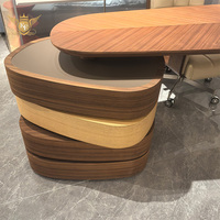 Bureau d'étude de style italien moderne, simple, avec revêtement en cuir, pour la maison, le bureau, la chambre à coucher