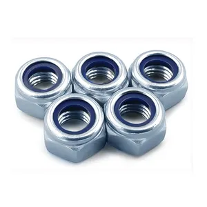 من الفولاذ الكربوني مطلي بالزنك الأزرق من الدرجة بالزنك المجلفن من الدرجة من من من مادة Hexagon و ZP ، سداسية الجوز قفل DIN982