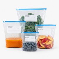 Sacs de stockage personnalisés imprimés avec logo, grand format, à fermeture éclair, pour congélateur, type Ziplock, pour gallons
