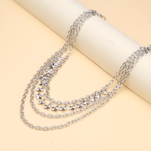 Chaîne de taille Hip Hop Star multicouche en alliage de zinc, chaîne de corps décontractée et tendance pour femme - Product Image 4