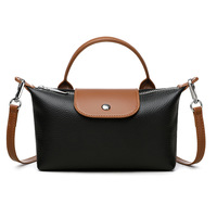 Sac à bandoulière en cuir véritable grain litchi rétro minimaliste pour femme, idéal pour les trajets quotidiens et les voyages en extérieur