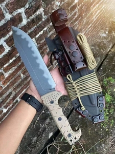 Cuchillo Táctico de Supervivencia y Caza Personalizable ML M8 DIY OEM con Mango G10 y Hoja Recta de Acero Inoxidable - Product Image 3