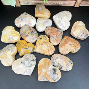Vendita all'Ingrosso di Cristalli Naturali di Alta Qualità, Pietra Curativa Agata Pazza a Forma di Cuore per Decorazione - Product Image 1