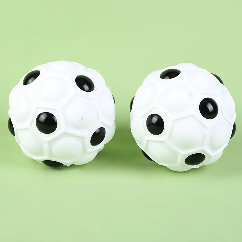 Hot Koop Custom Kleurrijke Kids Sport Leuke Gadgets Ronde Popper Voetbal Fidget Speelgoed Siliconen Anti Stress Bal Speelgoed