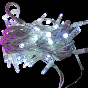 Kabel karet putih, 10m/20m/30m dapat terhubung luar ruangan tahan air natal hangat tali peri lampu Led - Product Image 6
