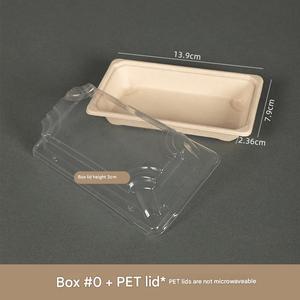 Cajas de sushi rectangulares desechables, ecológicas y biodegradables para llevar, ideales para sushi japonés. - Product Image 3
