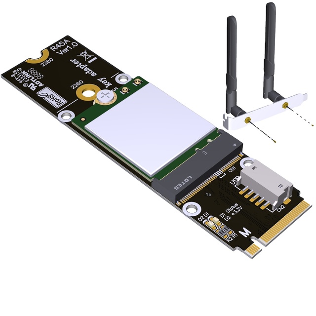 AX210 Solid State Interface Adapter M.2 M/E Key Wireless for Bluetooth & WiFi Network Card for Desktop PCB & Copper Material