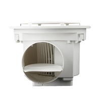 Ventilateur d'extraction de plafond rond de 10 pouces à haut débit d'air (380 m³/h), conduit de 150 mm, moteur en cuivre pur à faible bruit pour grandes salles de bain et hôtels