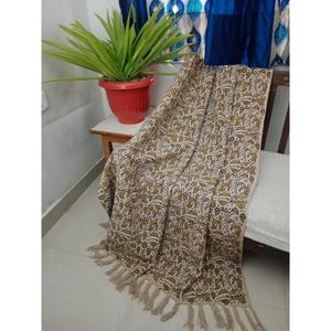 Classy & Cute Handcrafted Premium 100% Cotton <b>Throw</b> <b>Blanket</b> Printed Tassels Eco-friendly Lightweight All-Season Home Decor - Product Image 1