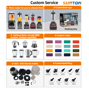 Sunton đa chức năng cách âm kỹ thuật số màn hình cảm ứng 2L Heavy Duty thương mại Smoothie Máy xay sinh tố - Product Image 5