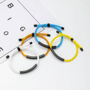 Pulseras de Cuerda Tejida Ajustables de Acero Inoxidable con Grabado de Logotipo Personalizado, Pulseras de Moda para Regalos Navideños - Product Image 3