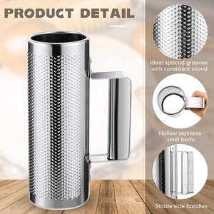 Atacado Multi Tamanho Aço Inoxidável Guiro Instrumento Musical Com Raspadores para Banda Som - Product Image 3