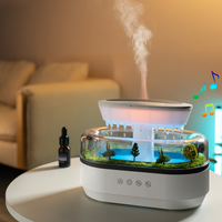 Difusor de Aroma Humidificador Mini con Diseño de Gota de Lluvia, Luz Nocturna de Colores, Aromaterapia para Dormir, Difusor de Aceites Esenciales, Superventas