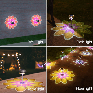Luces LED Solares de Proyección para Jardín, Decoración de Paisaje, Impermeables, para Exteriores, Caminos y Jardines, Lámparas con Forma de Flor, Novedad 2026 - Product Image 2