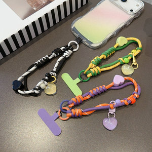 Love Heart <b>Lanyard</b> Hanging Rope Phone Camera Patch Cord Hands Free Braided Durable Nylon Anti-lost Wrist Strap - Product Image 4