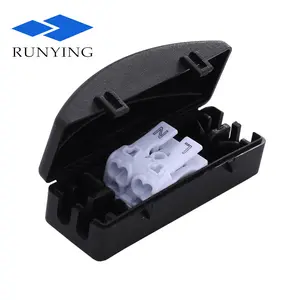 new arrival 2 pin junction box plastic IP20 for 2 ways terminal block waterproof cable connector box