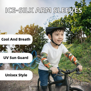 Hot Sale Ice-<b>Silk</b> Adult Arm Sleeves Outdoor Summer Cycling Sun-Protective 100% Polyester Unisex Anti-Bacterial Cooling - Product Image 2