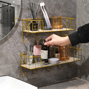 Bathroom Storage Rack 50X30CM Wall Mounted Corner Waterproof Durable Rectangular Shelf For Bathroom - Product Image 2