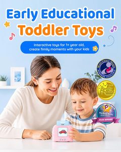 Cartes flash parlantes en peluche Aullsaty pour les tout-petits de 1 à 3 ans, 248 mots fréquents, jouet éducatif <span class=keywords><strong>Montessori</strong></span>, apprentissage sensoriel pour l'autisme, garçons - Product Image 2