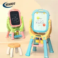 子供のおもちゃDIY絵画セットスタンド両面磁気書き込み製図板椅子製図板付き