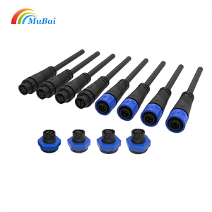 IP68 không thấm nước M12 ép phun tùy chỉnh 2 3 4 5 pin phía sau nam bảng điều khiển cáp gắn kết ổ cắm cho đèn <span class=keywords><strong>Led</strong></span> - Product Image 1