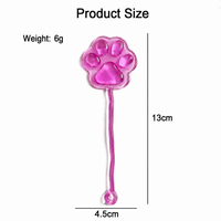 Jouet anti-stress extensible en plastique en forme de patte colorée pour chat, mignon animal, idéal pour les fêtes, unisexe, 5 à 7 ans