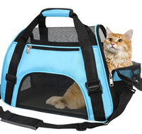 Sac de voyage carré pliable en maille Oxford de luxe, portable, pour chats et chiens, approuvé par les compagnies aériennes, cage souple pour animaux de compagnie