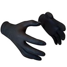 Guantes de Nitrilo Desechables de 6 mil, Resistentes al Agua, Sin Silicona, Negros, Sin Polvo, Caja de 100 Unidades para Seguridad - Product Image 3