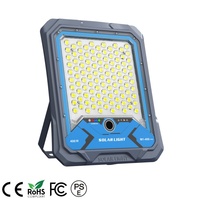 Projecteur LED solaire extérieur avec IP66, 400W, construction en aluminium, utilisation en jardin, batterie LiFePO4, surveillance CCTV