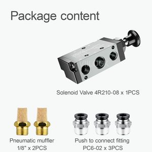 Válvula Neumática VIILOCK de 5 Vías y 2 Posiciones, 1/4 NPT, Control Manual, Tipo de Accionamiento Directo - Product Image 5