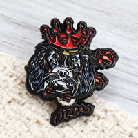 Broche de style gothique punk, 1/4 pièces, couleur classique noir et rouge assortie, badge au design unique et petit, pour les amateurs de gothique