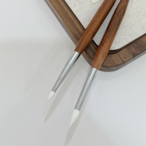 Stylo de gravure à double tête pour nail art, manche en bois, logo personnalisé, outil de sculpture pour salon de manucure et nail art - Product Image 4