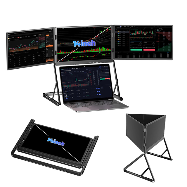 Wholesale OEM 14 15.6inch Portable Office Travel Mac Phone Gaming Switch Three Screen Monitor Metal External Ips Laptop Monitor