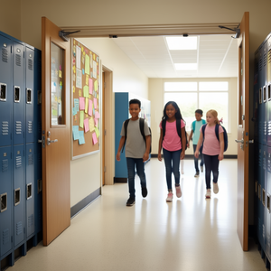 T-shirt à manches longues à carreaux Lunch Lady Back To School, premier jour d'école - Product Image 3