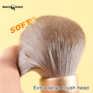 <span class=keywords><strong>Pinceau</strong></span> à poudre libre de haute qualité Beauty Planet, tête unique grande taille, poils synthétiques doux, outils cosmétiques, vente en gros, doré - Product Image 5