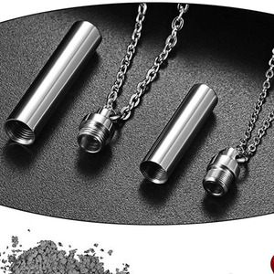 Kalung Liontin Wadah Abu Kremasi Hewan Peliharaan Anjing Kucing dari Baja Anti Karat Baru 2026, Botol Penyimpanan Abu Kenangan - Product Image 3