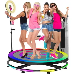 Tốt nhất DSLR Photo Booth với đèn flash cầm tay Selfie quay 360 Photo Booth Máy Backdrop