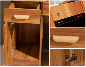 Set di Mobili per Camera da Letto con Toletta Marrone e Specchio per Trucco - Product Image 6