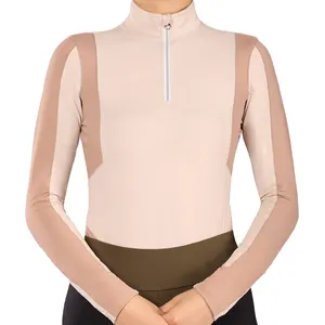 Camicie equestri di alta qualità all'ingrosso donne equitazione top strati di Base per abbigliamento da competizione da donna per corse di cavalli