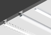 Profilé en alliage d'aluminium anodisé série 6000 de 300*12.2*24.5mm, diffuseur de lumière LED ultra-mince pour bande LED