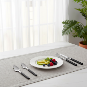 Set di posate in acciaio inossidabile da 24 pezzi, Happy Black - Product Image 3