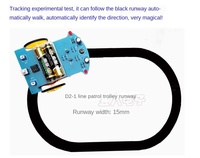 Kit de voiture robot intelligente D2-1 pas cher avec suivi de ligne, pièces en plastique et métal pour jouet DIY (10-12 mois)