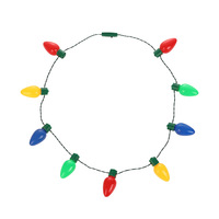 Collier lumineux LED festif pour les fêtes, accessoires de fête de Noël pour les soirées en tenue déguisée