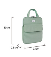 Tas Laptop Denim Custom Berbahan Katun, Portabel, Sederhana, Ringan, Tahan Air, Lapisan Dalam Datar, Penyimpanan untuk Pria, Bahan Corduroy